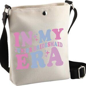 Junior Bridesmaid Gift Canvas Crossbody Bag Personalized Wedding Proposal